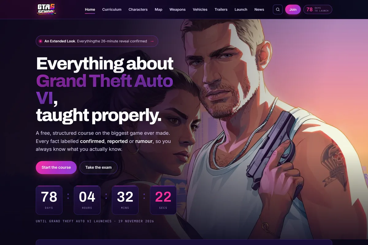The GTA6 School website