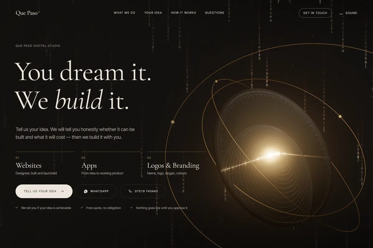 The Que Paso website